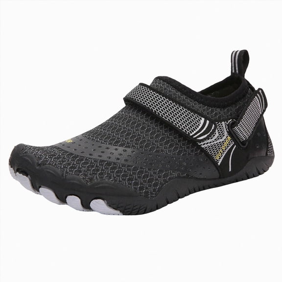 XZNPDUCQ Toddler Boys Girls Sneakers Kids Lightweight Breathable Strap Athletic Running Shoes for Little Kids/Toddler Casual Shoes Walking/Running Shoes (Black,10.5)
