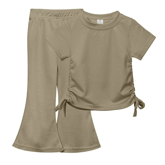 XZNPDUCQ Toddler Girl Clothes Summer Girls Clothing Sets Girl Stuff T-shirt Shorts Headband 2pcs Sets Gifts Shorts Set 12-18 Months Green