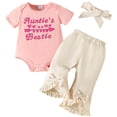 thumbnail image 1 of XZNPDUCQ Toddler Girl Clothes Summer Outfits, Sleeveless Ruffle Hem Tank Top + Shorts 2Pcs Cute Baby Girls Clothing Set 1-5T Playwear Beach Outfits 3-6 Months,Pink, 1 of 9