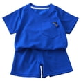 thumbnail image 1 of XZNPDUCQ Toddler Girls Cute Flower 2Pcs Summer Outfits Set – Short Sleeve T-Shirt and Pants (Gift Idea) Summer 2Pcs Gift Outfits Set Playwear Beach Outfits 2-3 Years,Blue, 1 of 6