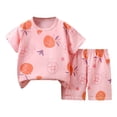 thumbnail image 1 of XZNPDUCQ Toddler Girls Golf Outfit Printed T Shirts Top Plaid Elastic Shorts Set 2Pcs BirthdaySummer Cartoon Print 2PCS Set For 6 12 18 24 Months 2T 3T 4T 5T Dailywear Pink，5-6 Years, 1 of 3