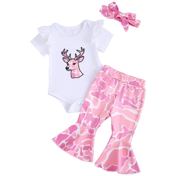 XZNPDUCQ Toddler Infant Baby Girls Summer Outfits Print Short Sleeve Pocket T-Shirt Tops Pants Clothes Sets Playwear Beach Outfits 3-6 Months,Pink