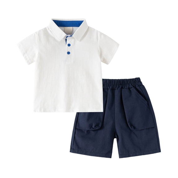 XZNPDUCQ Toddler Summer Pjs Outfit For 1-2 Years Outfit 2Pcs Boy Cartoon Print Summer Outfits 3 6 12 18 24 Months 3 Years Short Sleeves Tree Print T-Shirt + Elastic Shorts Set Dailywear Set
