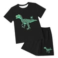 thumbnail image 1 of XZNPDUCQ Toddler Summer Pjs Outfit For 6-7 Years Outfit Boy's 2 Piece Summer Beach Set Short Sleeves Tee with Elastic Waist Short SetsChildren's Day Gift Set Dailywear Set, 1 of 5