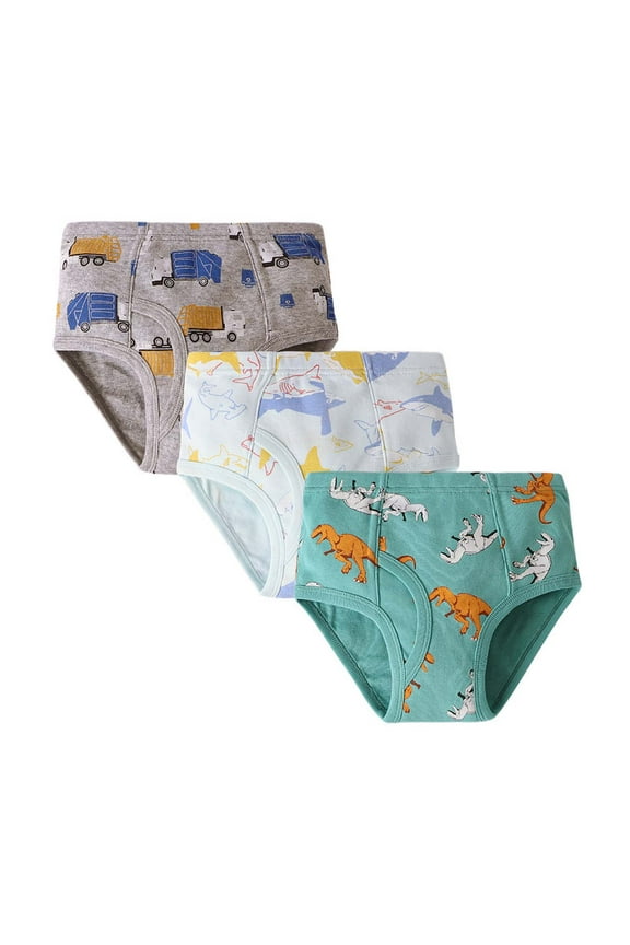 Toddler Training Underwear Boys Cool Breathable Comfort Cotton Underwear Little Boys'Briefs Baby Undies Boys Boxer Briefs for Toddler Boys Gifts(140,Green)