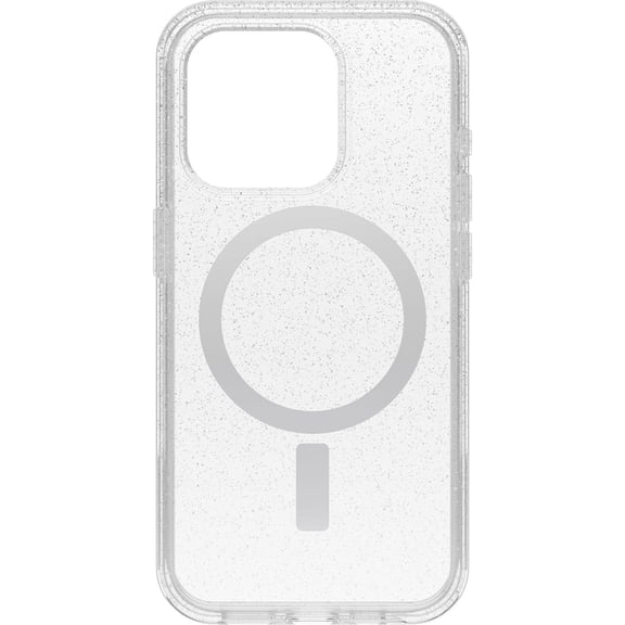 XZQFDC iPhone 15 Pro (Only) Symmetry Series Clear Case - Stardust (Clear/Silver), Snaps to MagSafe, Ultra-Sleek, Raised Edges Protect Camera & Screen