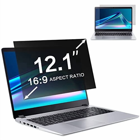 XZQS Computer Privacy Screen Filter, Anti-Glare Anti Blue Light Screen Protector Fits 12.1"-32" Laptop & Monitor, Double Sided Matte/Glossy Removable Anti-Scratch Privacy Filter