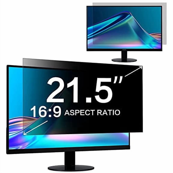 XZQS Computer Privacy Screen Filter, Anti-Glare Anti Blue Light Screen Protector Fits 12.1"-32" Laptop & Monitor, Double Sided Matte/Glossy Removable Anti-Scratch Privacy Filter