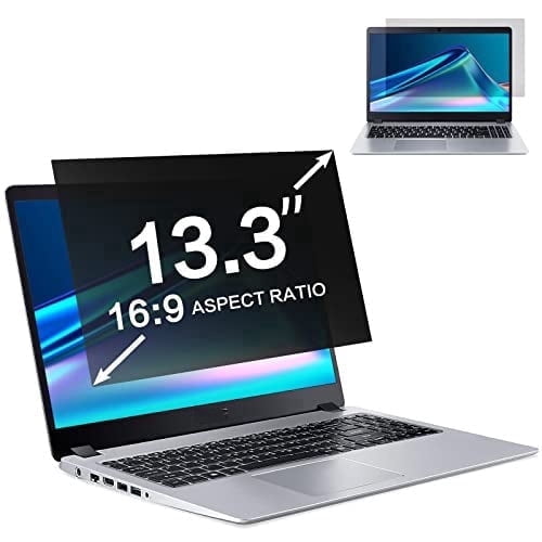 EQthropy Computer Privacy Screen Filter, Anti-Glare Anti Blue Light Screen Protector Fits 12.1"-32" Laptop & Monitor, Double Sided Matte/Glossy Removable Anti-Scratch Privacy Filter
