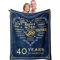 XZYG 1 Year Anniversary Wedding Gifts for Him Her 1st One Year Anniversary Romantic Gifts for Couple Husband Wife First Anniversary Marriage Gifts 1st Year Paper Anniversary Throw Blanket(50*60inch)