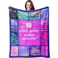 thumbnail image 1 of XZYG 10 Year Old Girl Gift Ideas Gifts for 10 Year Old Girl 10 Year Old Girl Gifts Gift for 10 Year Old Girl 10th Birthday Throw Blanket Birthday Gifts Ideas for 10 Year Old Girls(50*60inch), 1 of 6