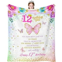XZYG 10th Birthday Gifts for Girls 10 Yr Old Girl Gift Ideas Cool Things Stuff Presents for Girls Age 10 Double Digits Birthday Decorations Throw Blanket(50*60inch)