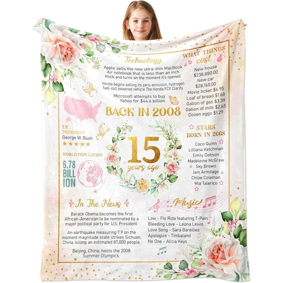 XZYG 13th Birthday Gifts for Girls Gifts for 13 Year Old Girl Blanket 13 Year Old Girl Birthday Gifts 13 Yr Old Girl Birthday Gift Ideas 13th Birthday Decorations for Girls(50*60inch)