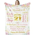 thumbnail image 1 of XZYG 21st Birthday Blanket Gifts for Her Happy 21st Birthday Throw Blanket for Women Best 21st Birthday Gifts Ideas for Daughter Girls Bday Present(40*50inch), 1 of 9