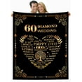 thumbnail image 1 of XZYG 60th Anniversary Blanket Gifts for Couples Gift for 60th Wedding Anniversary 60 Years Anniversary Wedding Gifts for Parents 60 Year Wedding Anniversary Blanket(50*60inch), 1 of 7