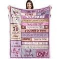 thumbnail image 1 of XZYG 70th Birthday Gifts for Women 70th birthday blanket for Her 70 Year Old Famale Gift Ideas Birthday Throw Blanket Gifts for 70 Year Old Birthday Gift for Women Wife Mom Grandma(50*60inch), 1 of 7