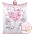 thumbnail image 1 of XZYG 70th Birthday Gifts for Women Blanket Best Gifts for 70 Year Old Woman Unique 70th Birthday Ideas Happy 70th Birthday Gifts Funny 70 Birthday Gifts Women Birthday Gifts for Women(30*40inch), 1 of 8