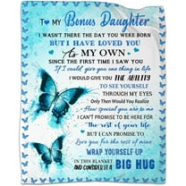 XZYG Bonus Daughter Gifts Blanket from Bonus Mom Dad Gift for Bonus Daughter for Birthday Christmas Graduation Day Step Daughter Gifts from Stepparents Throw Blankets(30*40inch)