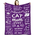 thumbnail image 1 of XZYG Cat Mom Blanket Gifts for Girls Women Cat Lovers Gifts Super Soft Flannel Cat Throw Blanket for Women Birthday Mother''s Day(60*80inch), 1 of 6