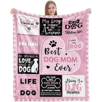 XZYG Dog Mom Gifts for Women Gifts for Dog Moms Dog Lovers Gifts for Women Dog Mom Gift for Christmas Mothers Day Best Dog Mom Birthday Blanket(30*40inch)