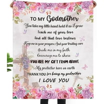 XZYG Godmother Blanket Godmother Gifts from Godchild Christian Gift for God Mother Ultra Soft Flannel Throw Blanket for Bed Sofa(30*40inch)
