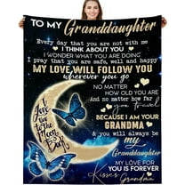 XZYG Granddaughter Gifts from Grandma Granddaughter Gifts Blanket to Keep Warm Gifts for Granddaughter to My Granddaughter Blanket from Grandma for Birthday Graduation Christmas(30*40inch)