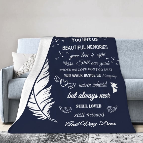 XZYG Memorial Gift For Loss Of Loved One Throw Blanket Soft Fuzzy Fleece Blanket For Couch Bed Living Room Decoration(40*50inch)