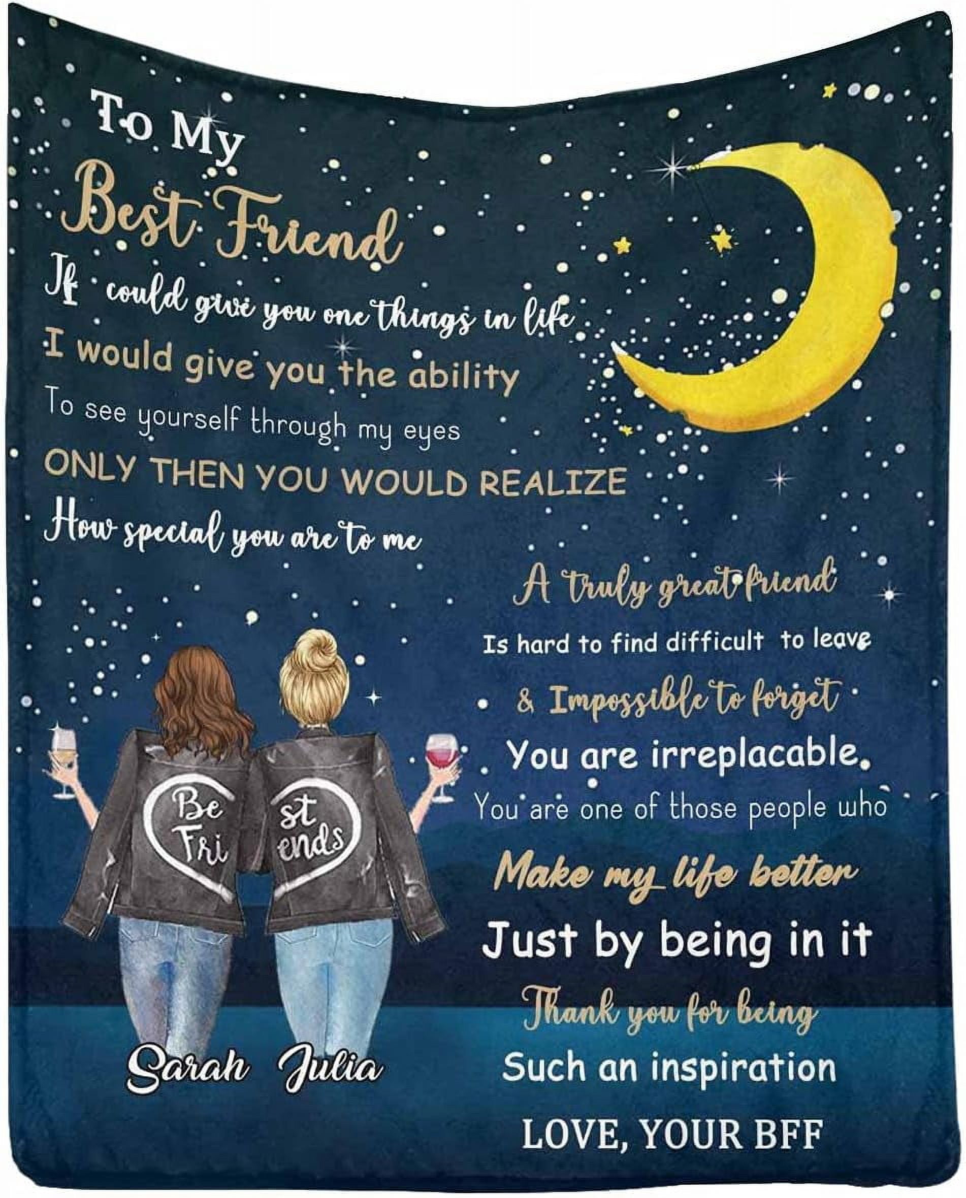 A Truly Great Friend - Personalized Custom Fleece Blanket