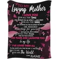 thumbnail image 1 of XZYG Personalized Lover Name Message Text Blanket to My Loving Mother from Daughter and Son to Me You are The World Hug Blanket Warm Bed Throws(30*40inch), 1 of 5