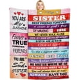 thumbnail image 1 of XZYG Sister Birthday Gifts from Sister to My Sister Blanket Gifts for Thanksgiving/Christmas/Galentine's for Best Friend Women Bestie Big Little Sister in Laws(40*50inch), 1 of 7