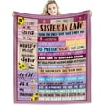 thumbnail image 1 of XZYG Sister in Law Gifts Blanket Funny Christmas Gifts(40*50inch), 1 of 7
