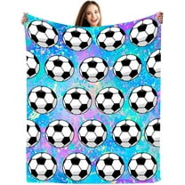 XZYG Soccer Blanket Super Soft Flannel Soccer Throw Blanket for Girls Women Kids Adults Soccer Lover Gifts(30*40inch)