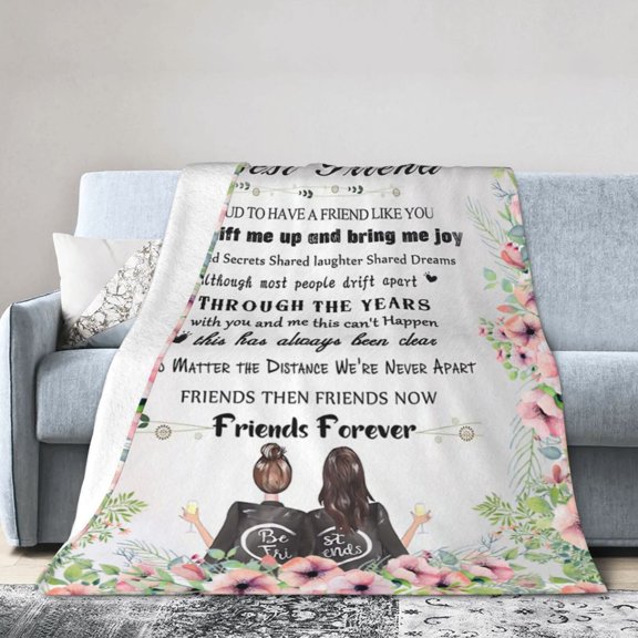 XZYG To My Best Friend Throw Blanket Soft Fuzzy Fleece Blanket For Couch Bed Living Room Decoration(30*40inch)