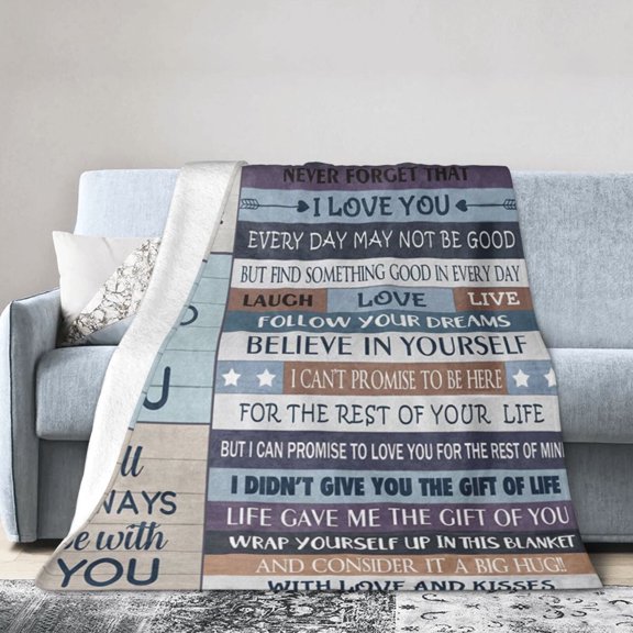 XZYG To My Godson Throw Blanket Soft Fuzzy Fleece Blanket For Couch Bed Living Room Decoration(30*40inch)