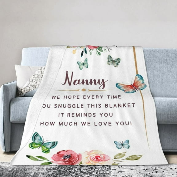 XZYG To My Nanny Throw Blanket Soft Fuzzy Fleece Blanket For Couch Bed Living Room Decoration(30*40inch)