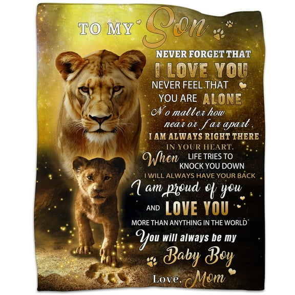 XZYG To My Son Fleece Blankets Gifts from Mom Blanket for Son from Mom Blanket Birthday Graduation(50*60inch)