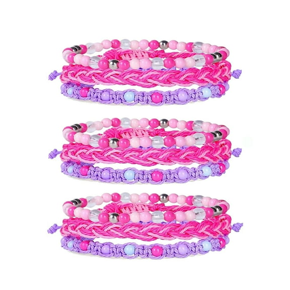 XZYYR 12pcs Braided Beaded Friendship Bracelets for Teens Girls Handmade Stackable Woven Cute Girls Bracelets Teenager Pinata Goody Bag Stocking Stuffers Tween Birthday Party Favors