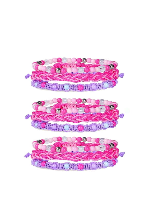 12pcs Braided Beaded Friendship Bracelets for Teens Girls Handmade Stackable Woven Cute Girls Bracelets Teenager Pinata Goody Bag Stocking Stuffers Tween Birthday Party Favors