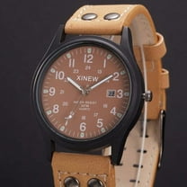 XZYYR Classic Men's Date Leather Strap Sport Quartz Watch Young Mens Watch Women Smart for Android Solar Mens Watch Analog And Digital Watch Women Smart Watch Rose Aw1351-56w Martian Watch Big Mens