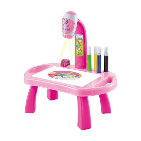 XZYYR Drawing Projector Table For Boy Girl And Draw Projector Toy With Light Music Smart Projector Desk Erasable Doodle Foam Cubes for Kids Body Awareness Games for Kids Building for Kids Ages 2-4