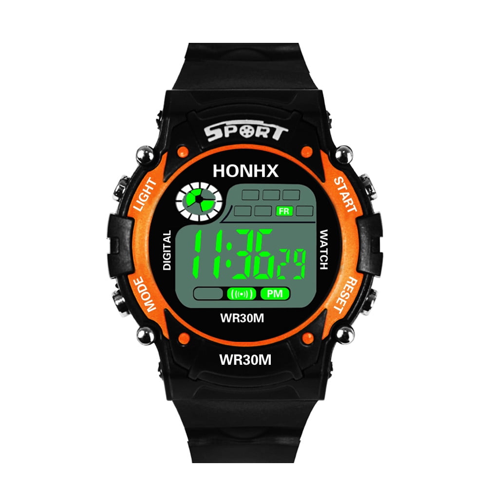 Large Digital Sports Watch LED Display Waterproof Unisex Quartz Men main image 2