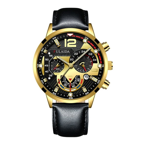 XZYYR Fashion Sport Men's Stainless Steel Leather Band Quartz Analog Wrist Watch Solar Mens Watch for Elderly Women Small Digital Watch Srpe55k1 And Women's Watch Mdv-106 Large Mens Watch Analog Smart