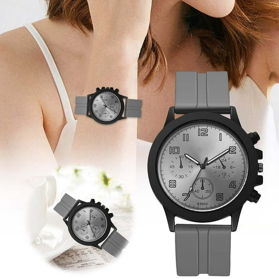 XZYYR Men's Watch Silicone Strap Precise Timing Men's Fashion Leisure Business Hand Precise Timing Watch for Women Leather Band Young Man Watch Ae1500wh Digital for Hiking Large Face Digital Watch for