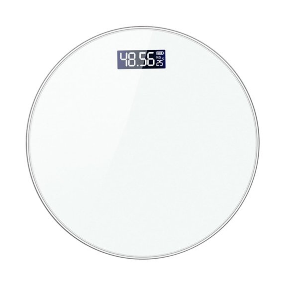 XZZ Weighing Scale Body Fat Scale Digital Scale for Body Practical Weight Scale Body Weighing Tool Durable Health Scale Body Weight Scale Electronic Scale Abs Fitness White Wireless, 28X28cm