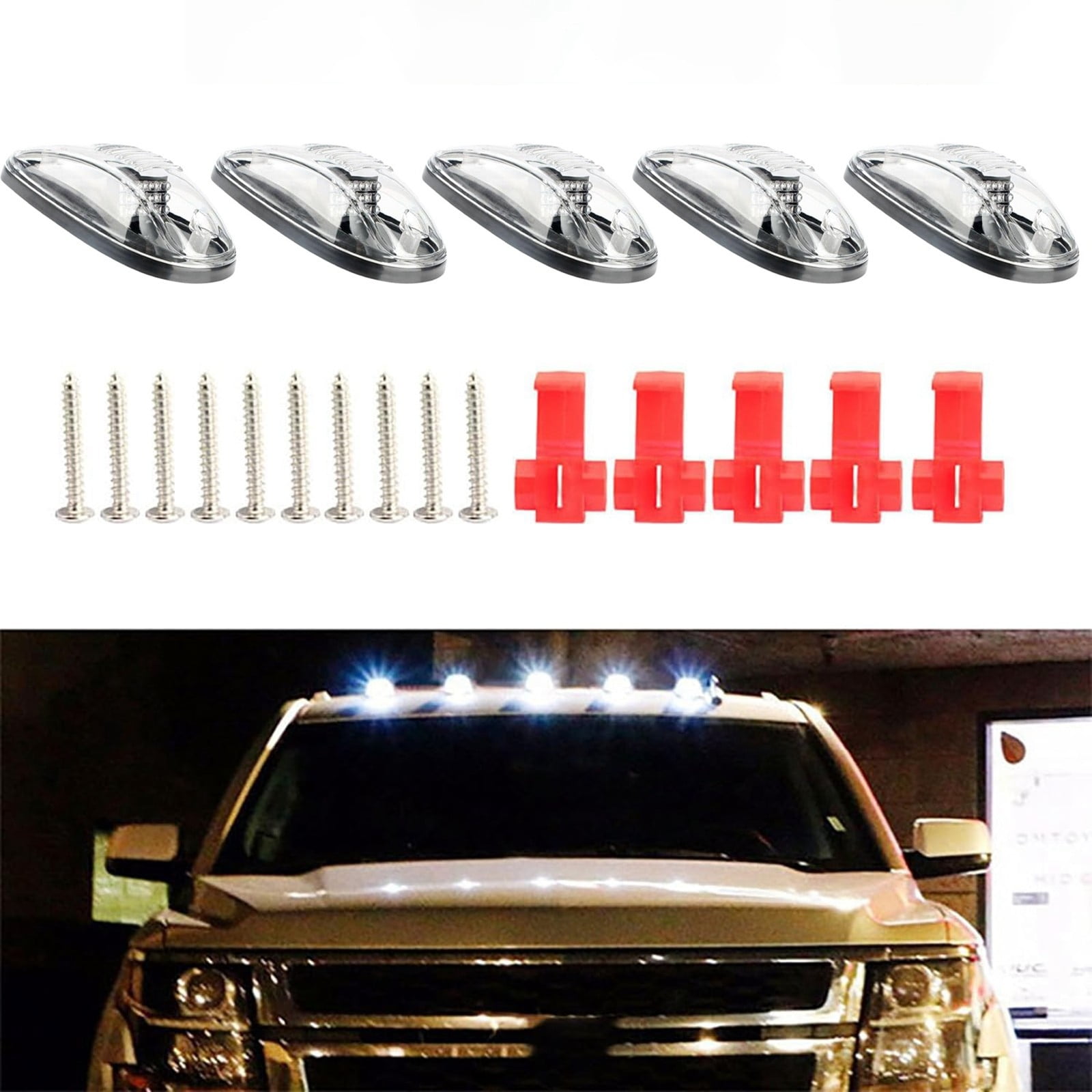 Xzzjjl 3c E46 Headlights Truck Top Design Led Roof Light Wired Cabin 