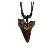 XZZjjl 4th of the July Necklace Chains Leather Shark Tooth Necklace for Boys Summer Shark Teeth Necklace for Men Beach Surfer Necklace Leather Shark Tooth Pendant Necklace for Women *6Pcs