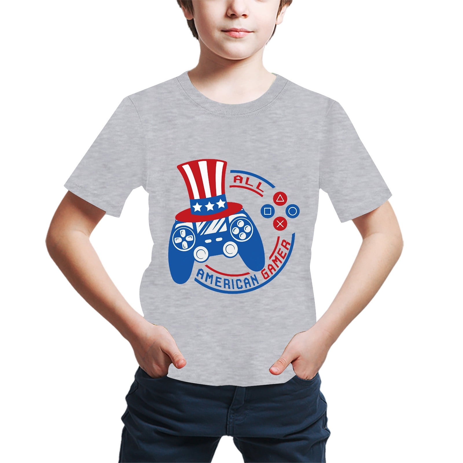 XZZjjl Boy Large Boy Spring And Summer Short Sleeved T Shirt