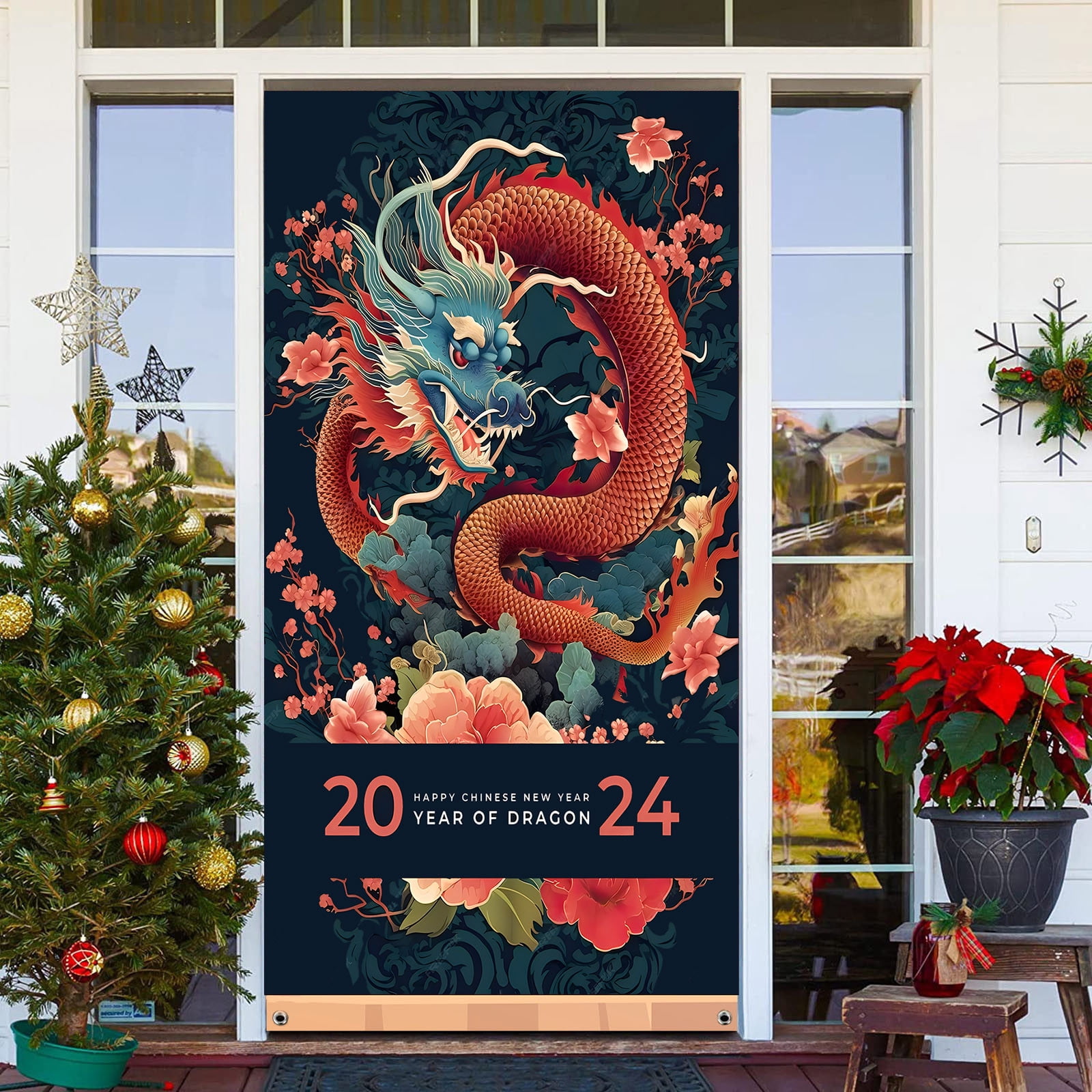 XZZjjl Home Tools Flag Pole for with Bracket Celebrate The Chinese Year Of The 2024 With