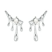 XZZjjl Jewel Big Thick Hoop Earrings for Women Rhinestone Earrings for Women Diamond Tassel Earrings for Women Trendymalist Tiny Ear Piercing Studs Earrings for Women