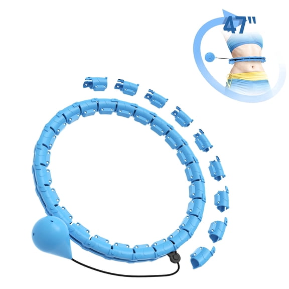 XZtimes Weighted Hula Hoop for Adults 24 Detachable Links Infinity Fitness Hoop Weight Loss